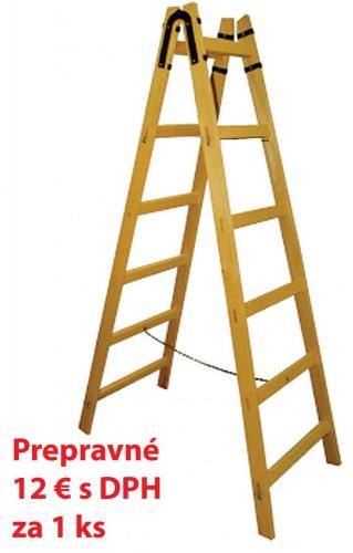 Rebrík drevený dvojdielny bez háčika 11- priečkový, 365 cm - 0big